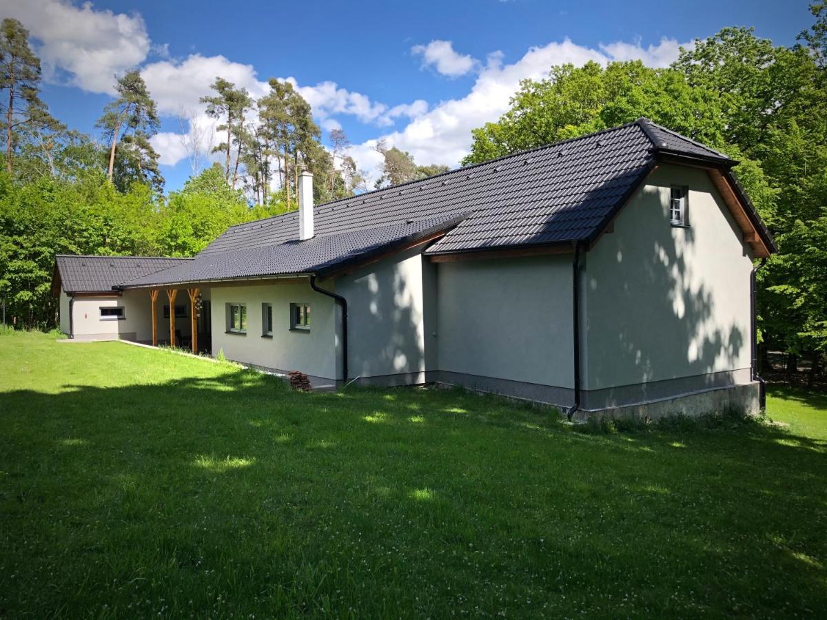 Mezonetový apartmán s terasou na samotě v lese Vlkava Exterior foto